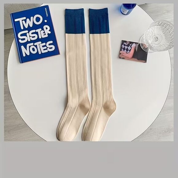 Women's Blue Striped Knee-High Socks 3 Pair Pack Fairy Maiden NEW - Picture 9 of 11